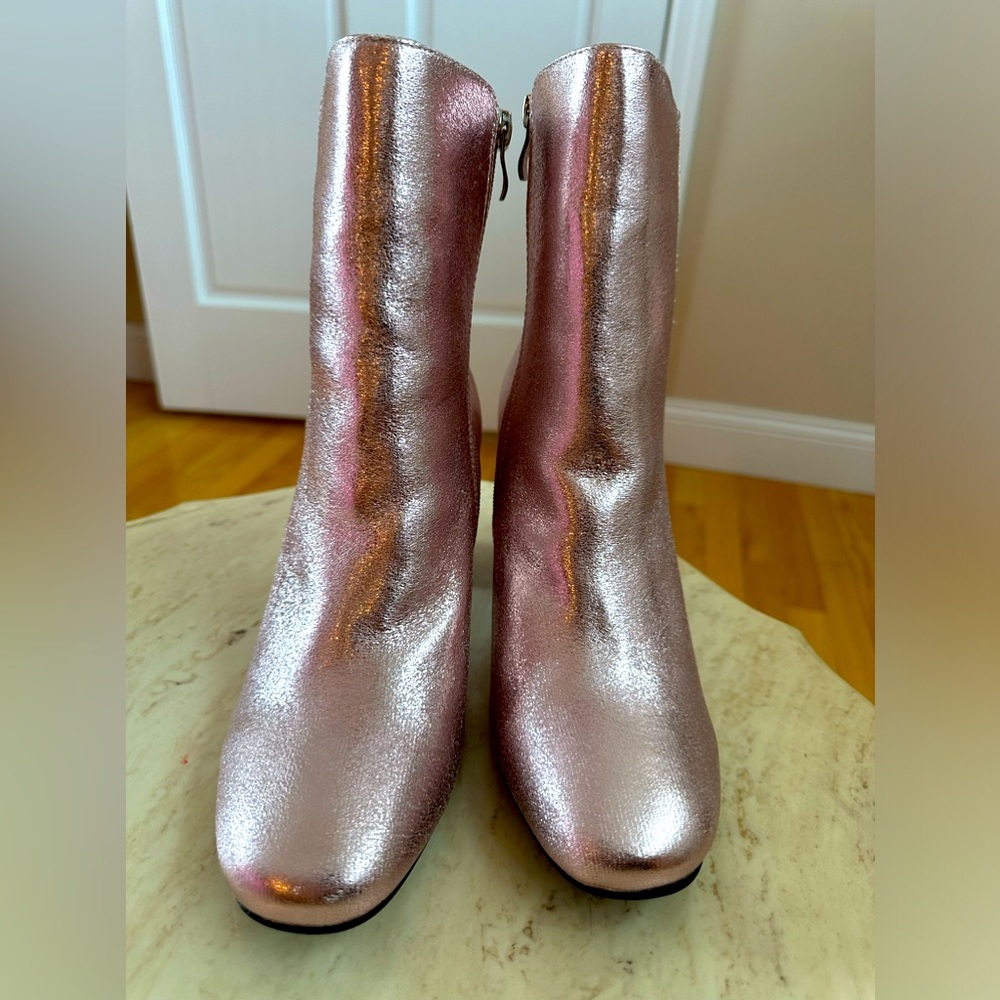 Pink shimmer bootie